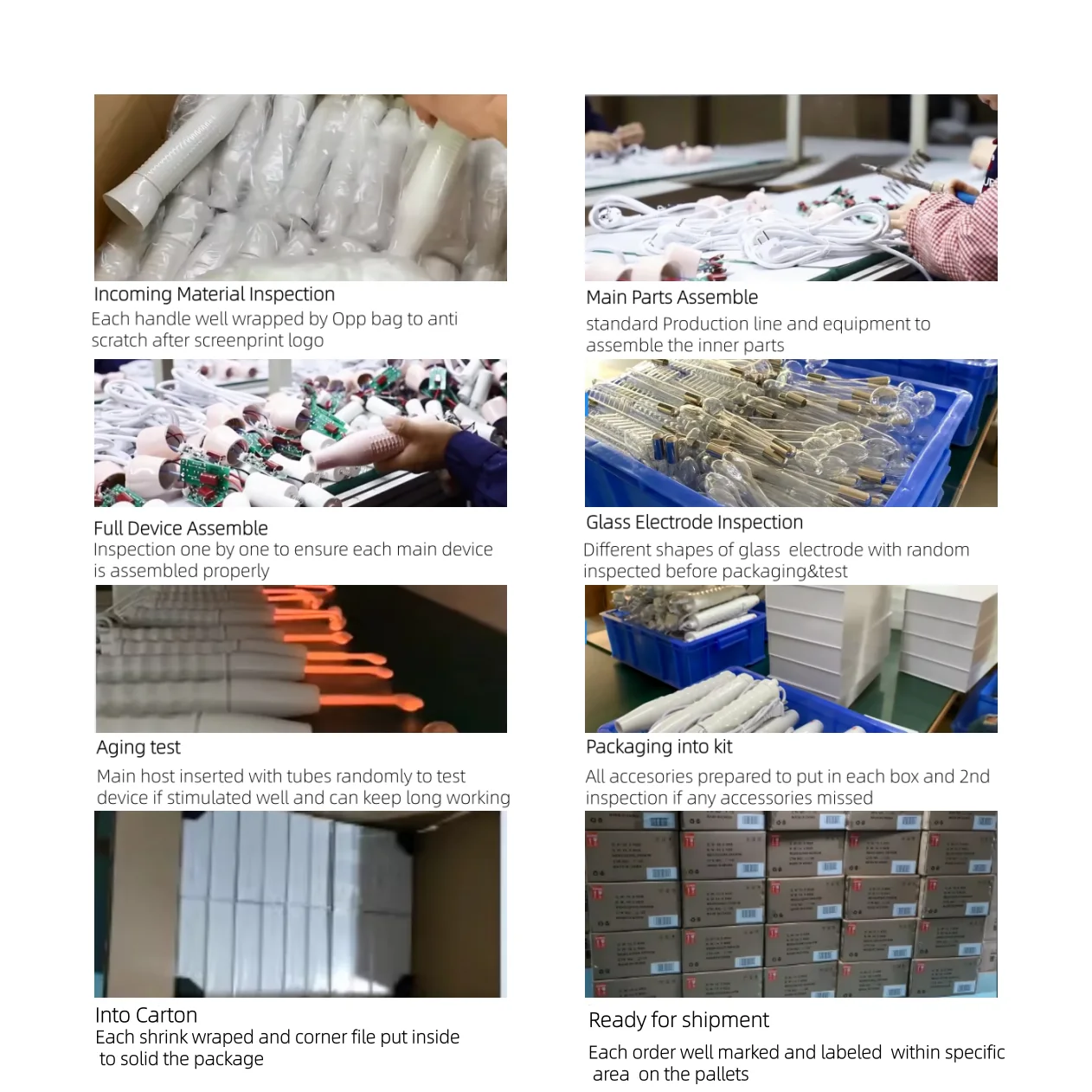High frequency wand production proceedure-xiamen luckylion
