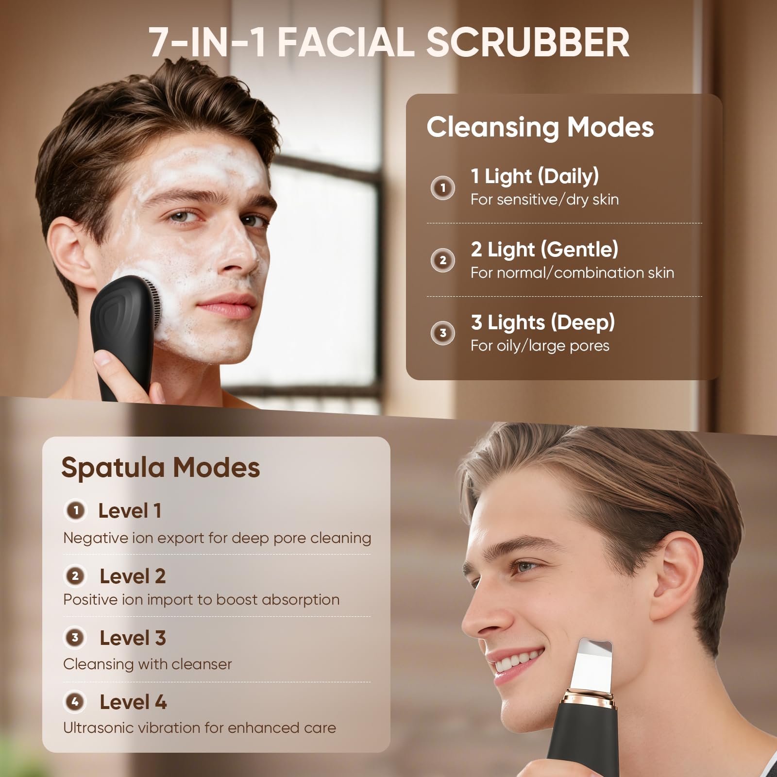 XS7001 skin scrubber silicon brush tool