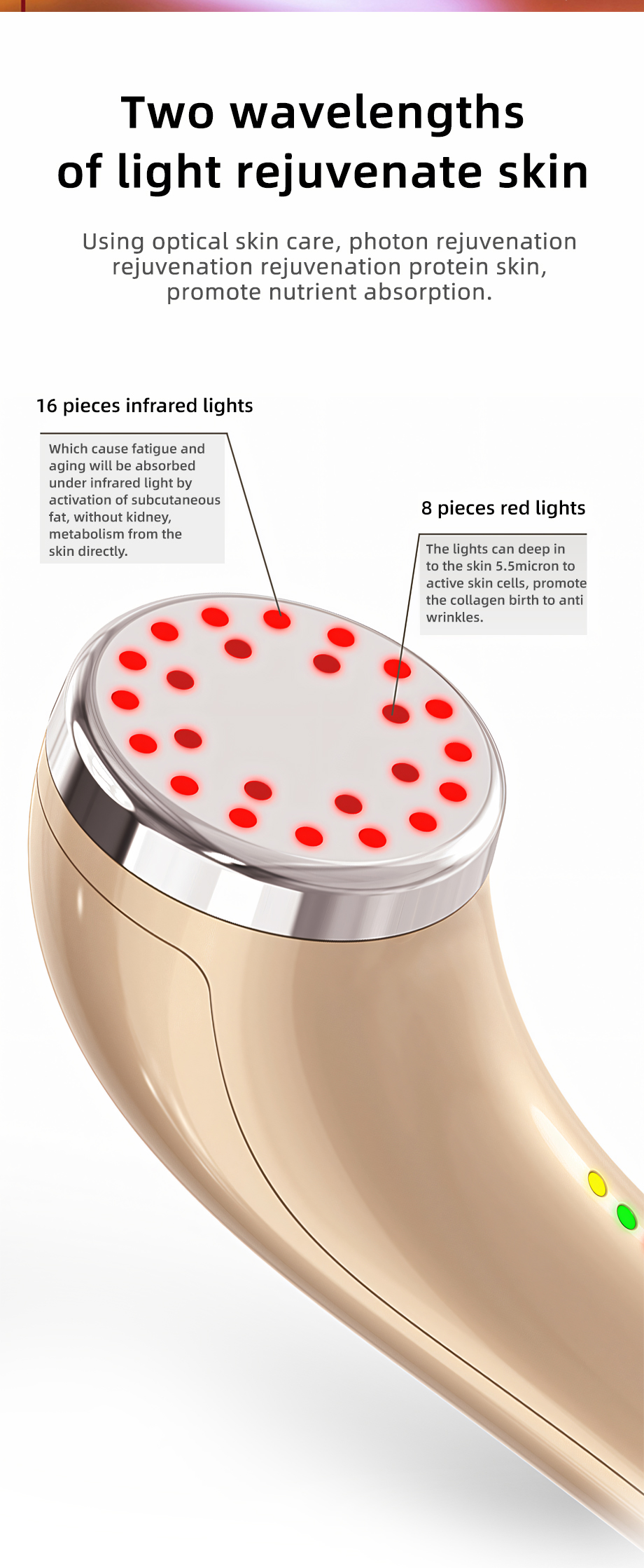 XS5008 handhled infrared led light therapy beauty machine (3)
