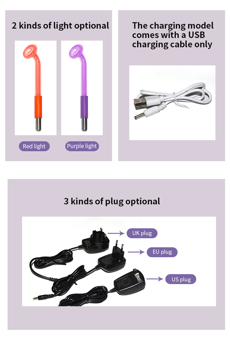 XS8010 wireless high frequency wand kit (4)