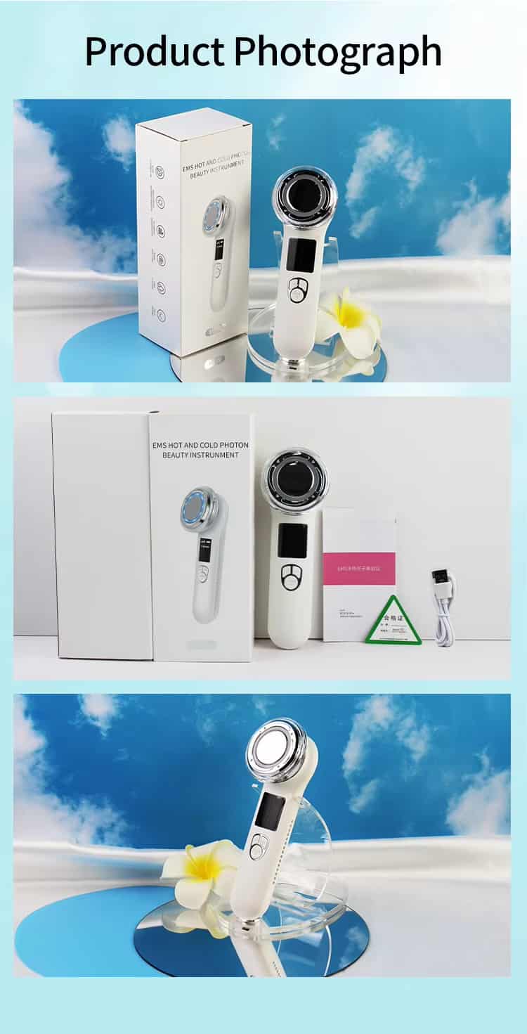 XS8002 ems hot cold skin care device package display