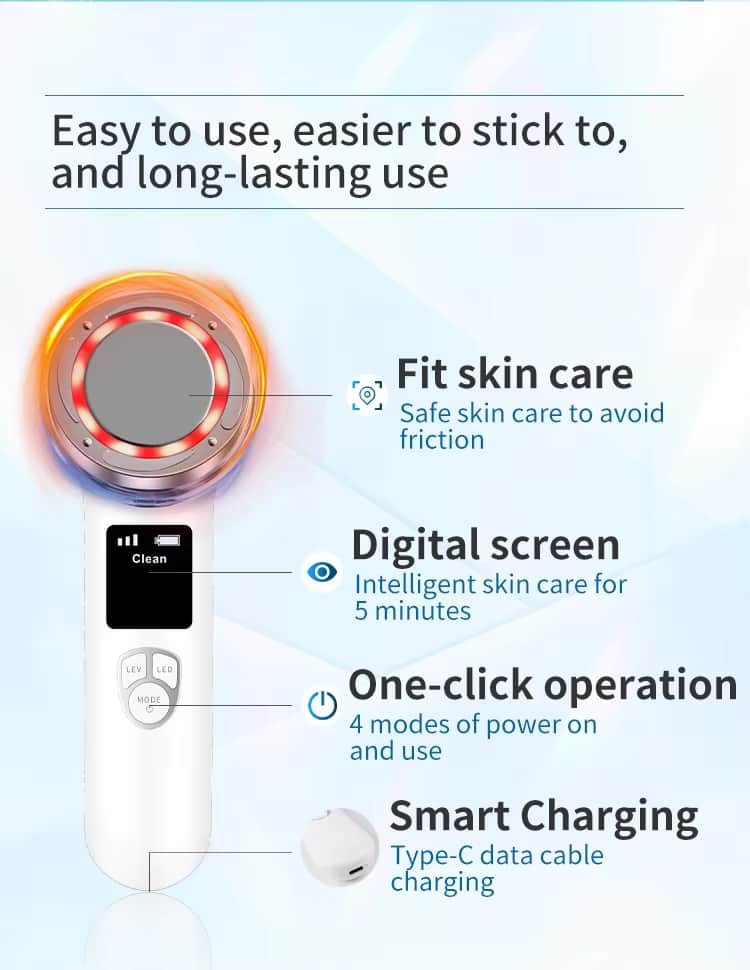 Ergonomic design with smart digital screen and Type-C charging