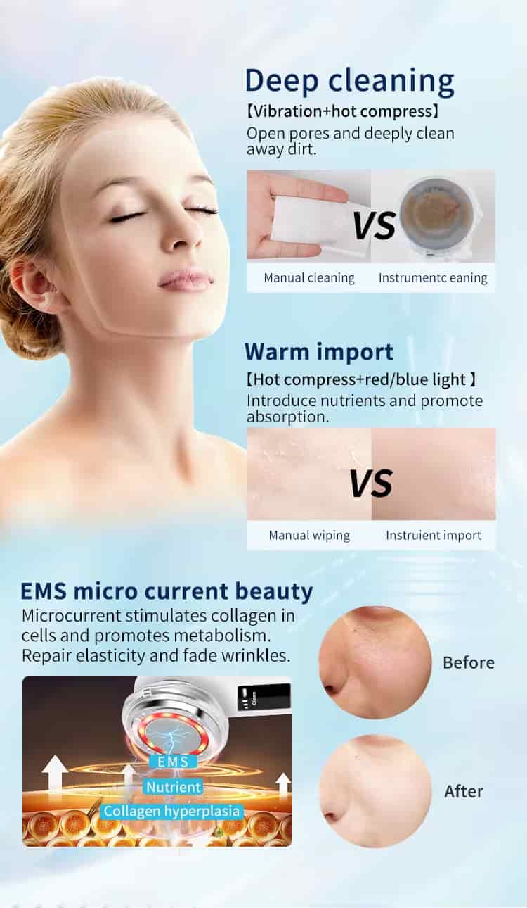 Deep cleansing and warm import versus manual skincare
