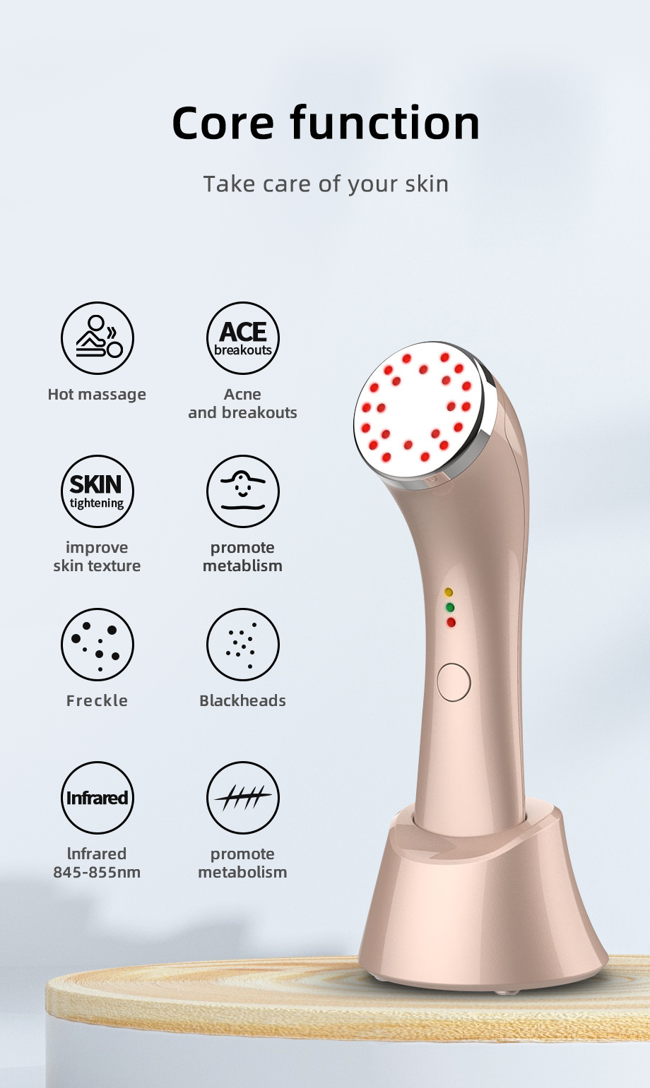 XS5008 handhled infrared led light therapy beauty machine (1)