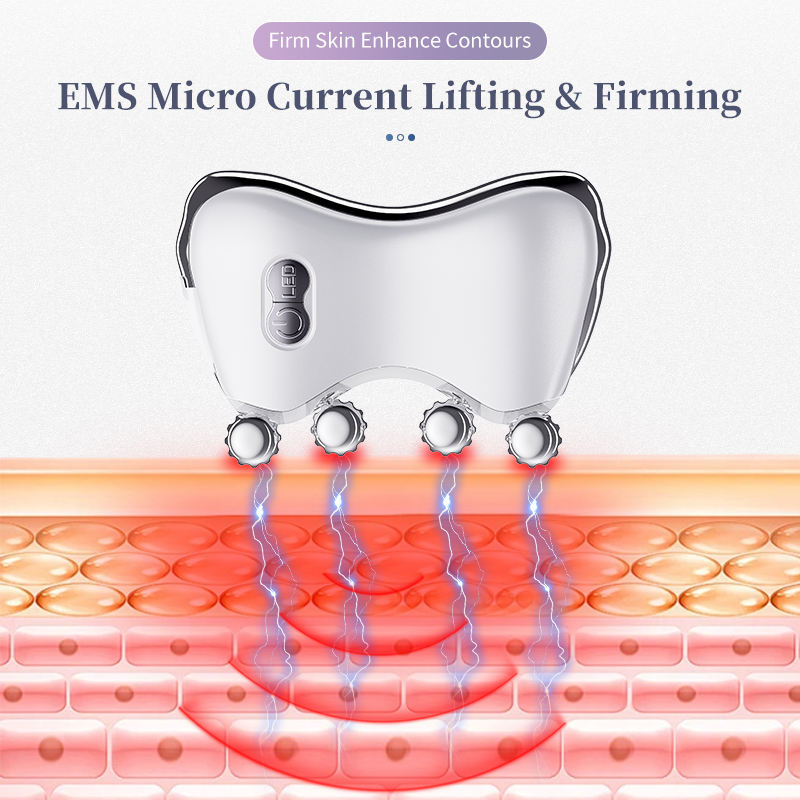 5-in-1 LED Light Therapy EMS Microcurrent Vibrating Face Massage Roller