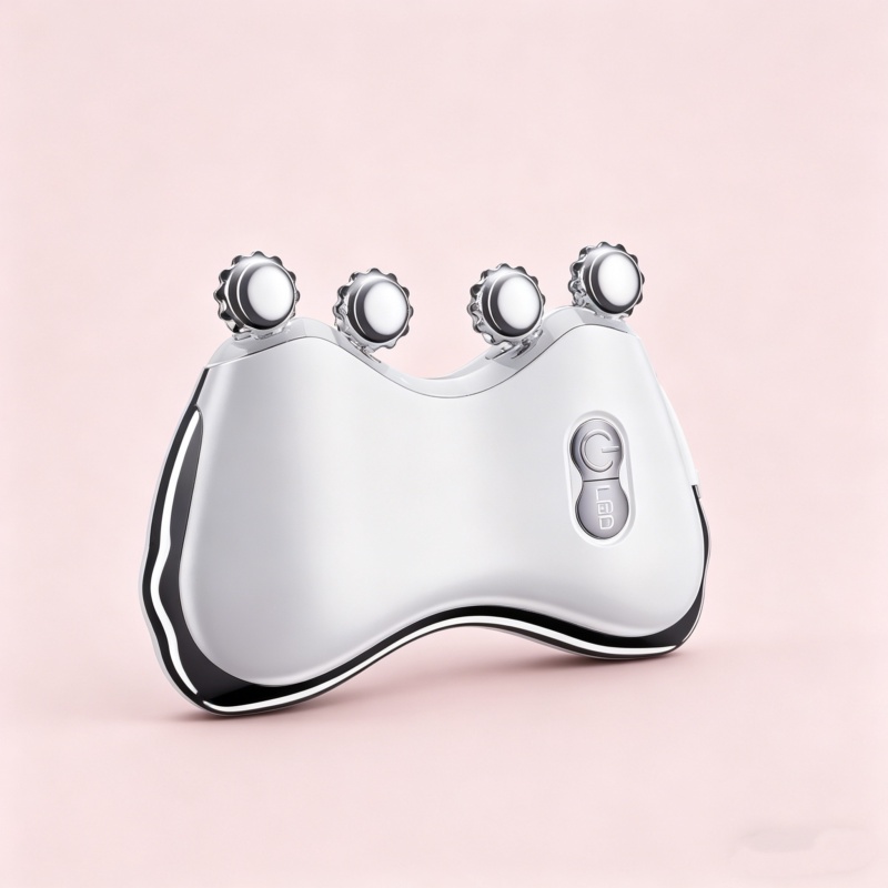 5-in-1 LED Light Therapy EMS Microcurrent Vibrating Face Massage Roller