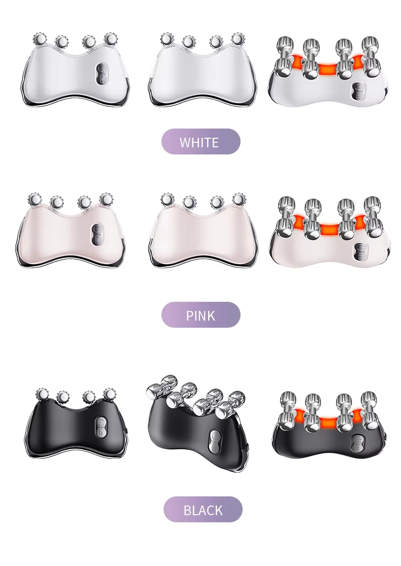 5-in-1 LED Light Therapy EMS Microcurrent Vibrating Face Massage Roller