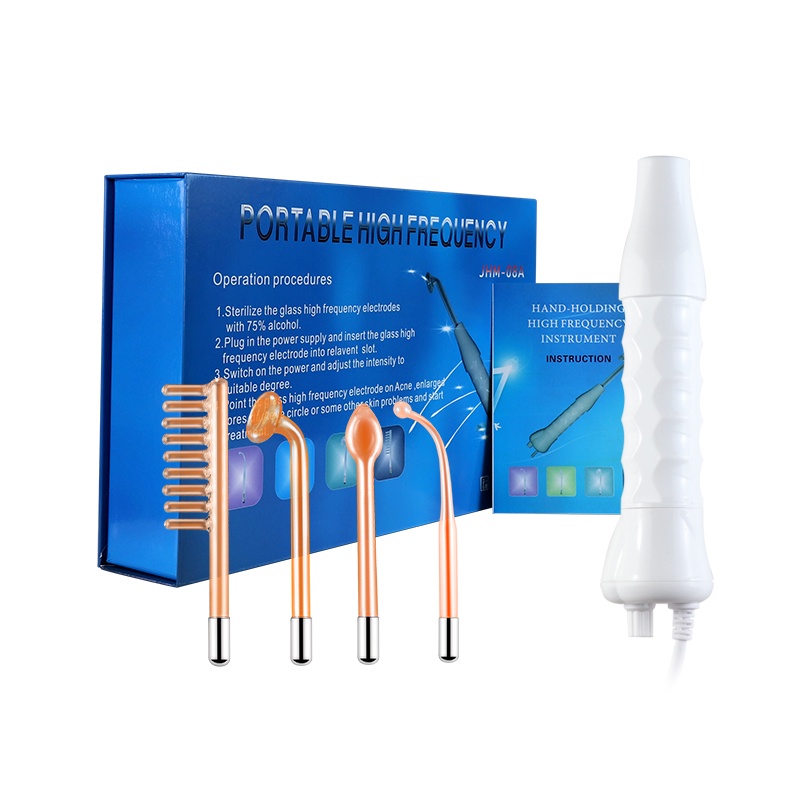Professional 4in1 High Frequency Facial Wand Machine Home Salon Spa Use