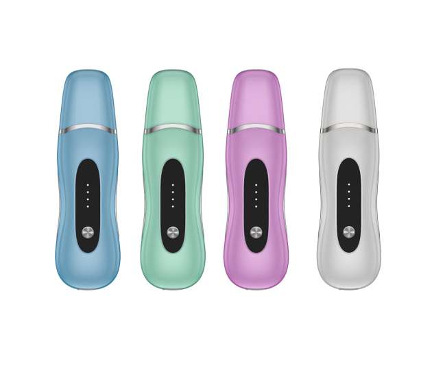 Custom Logo 4-in-1 Ultrasonic Pore Cleaner & Ion Beauty Skin Spatula