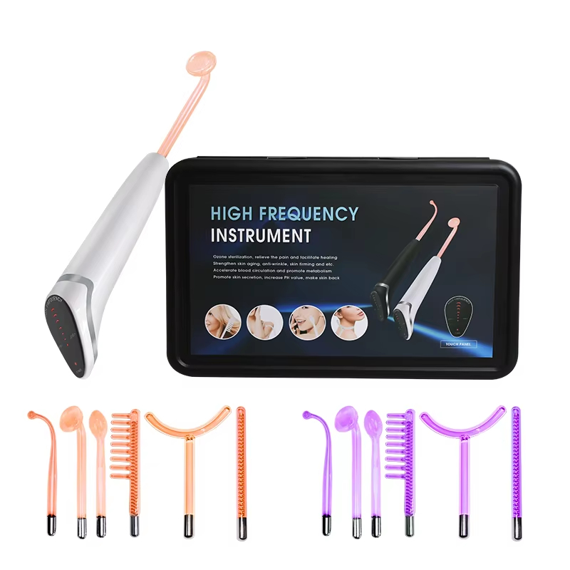  Touch Control 12W High Frequency Facial Wand Ozone Therapy Device for Acne & Scalp Care