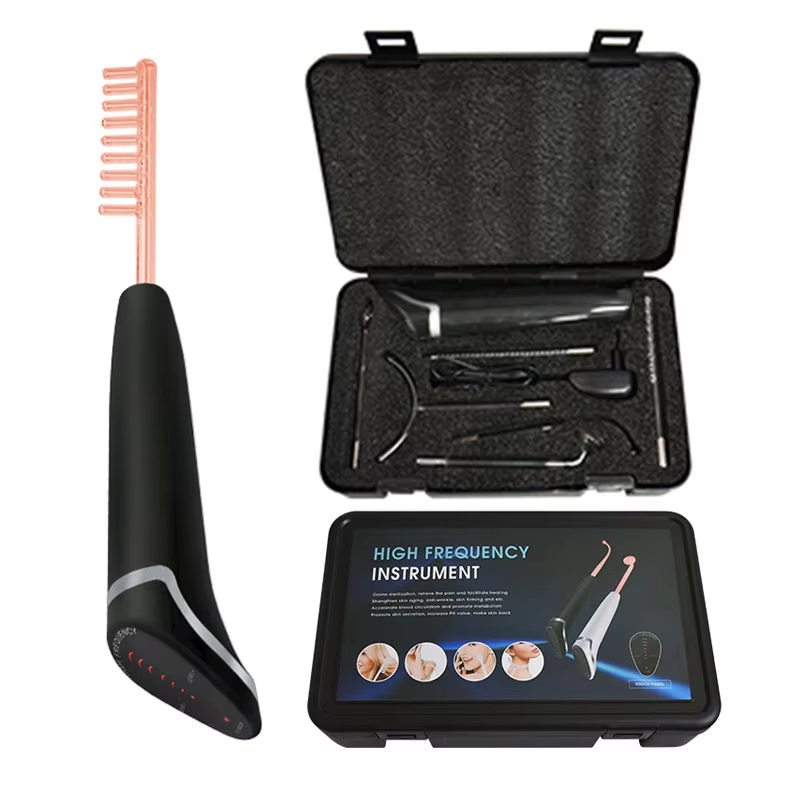  Touch Control 12W High Frequency Facial Wand Ozone Therapy Device for Acne & Scalp Care