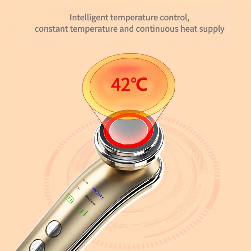  Ion Therapy EMS Microcurrent Facial Beauty Device with Thermal Massage and 3-Color LED Therapy