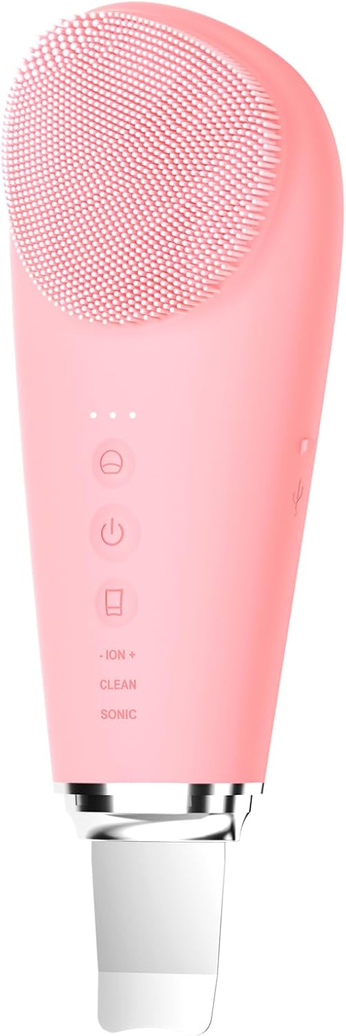 2-in-1 Ultrasonic Skin Scrubber Facial Cleansing Device