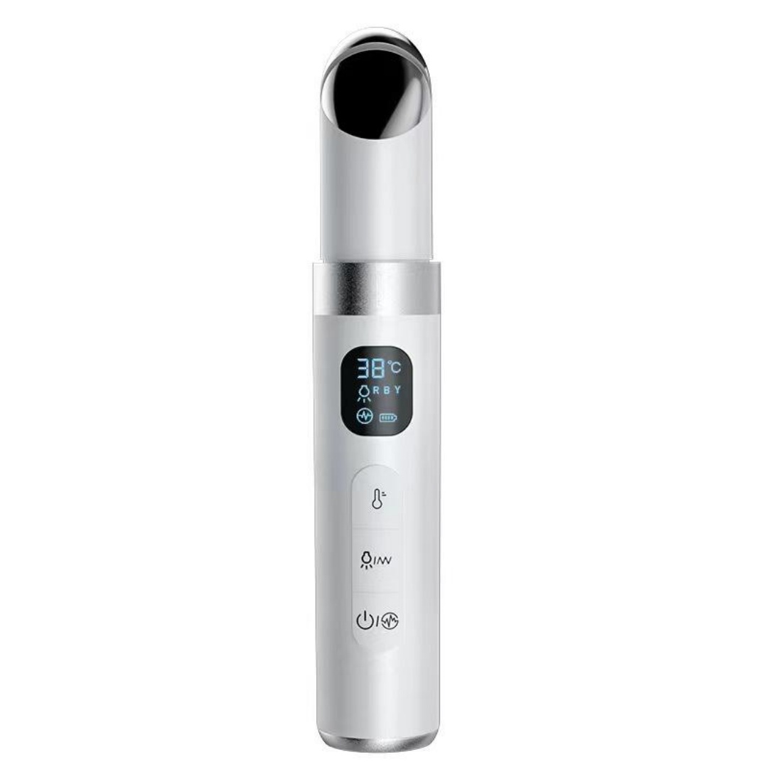 EMS Eye Massager Beauty Wand with Red Blue Light for Under Eye Care