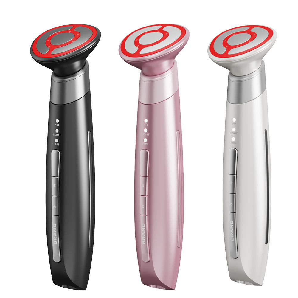 EMS Face & Neck Lifting Massager Electric Roller Massager 4-in-1 Interchangeable Heads