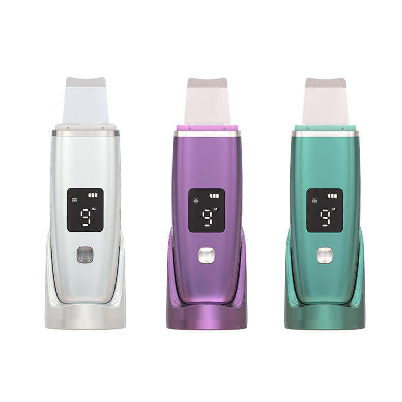  USB Rechargeable Skin Cleansing Ultrasonic Facial Spatula with LED Display