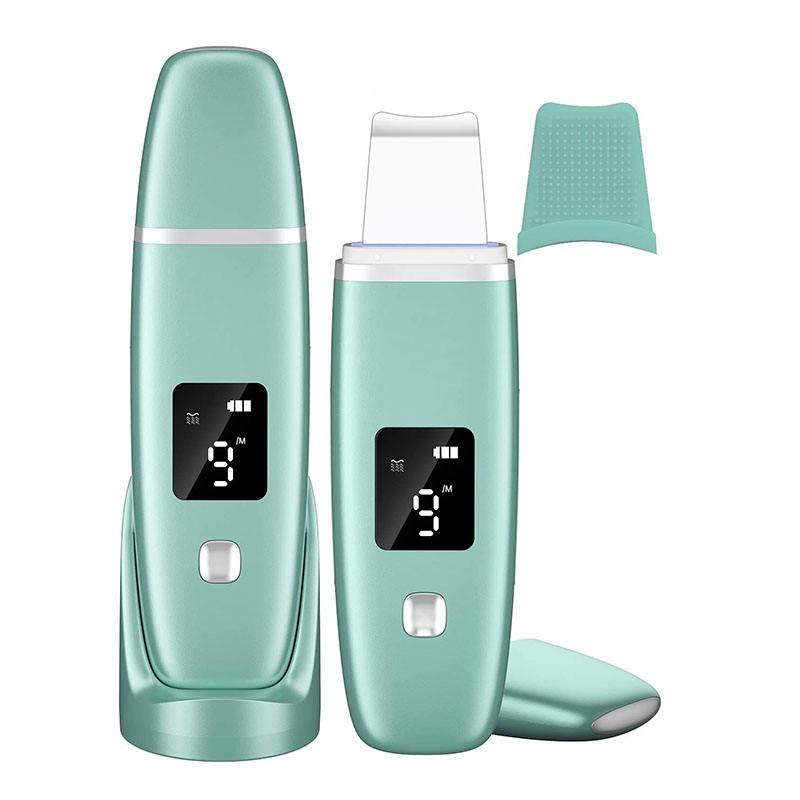  USB Rechargeable Skin Cleansing Ultrasonic Facial Spatula with LED Display
