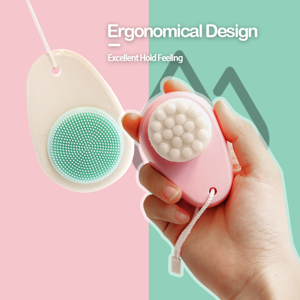 Mini Soft Bristle facial cleansing brush silicone face scrubber