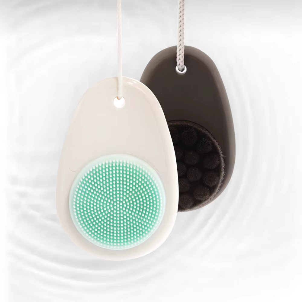 Mini Soft Bristle facial cleansing brush silicone face scrubber