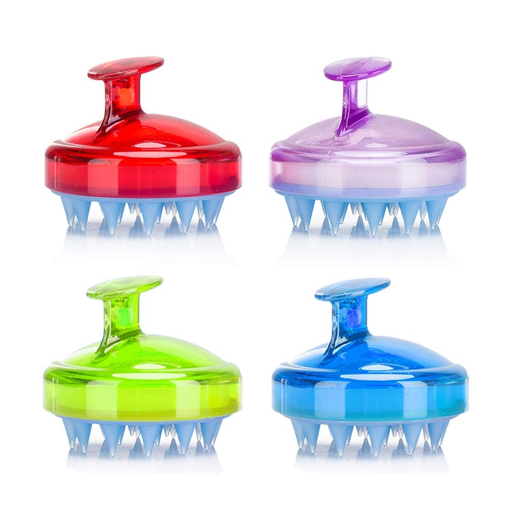 Custom Logo Silicon Scalp massager Head Scrubber Brush