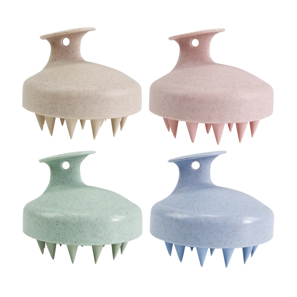 Custom Logo Silicon Scalp massager Head Scrubber Brush
