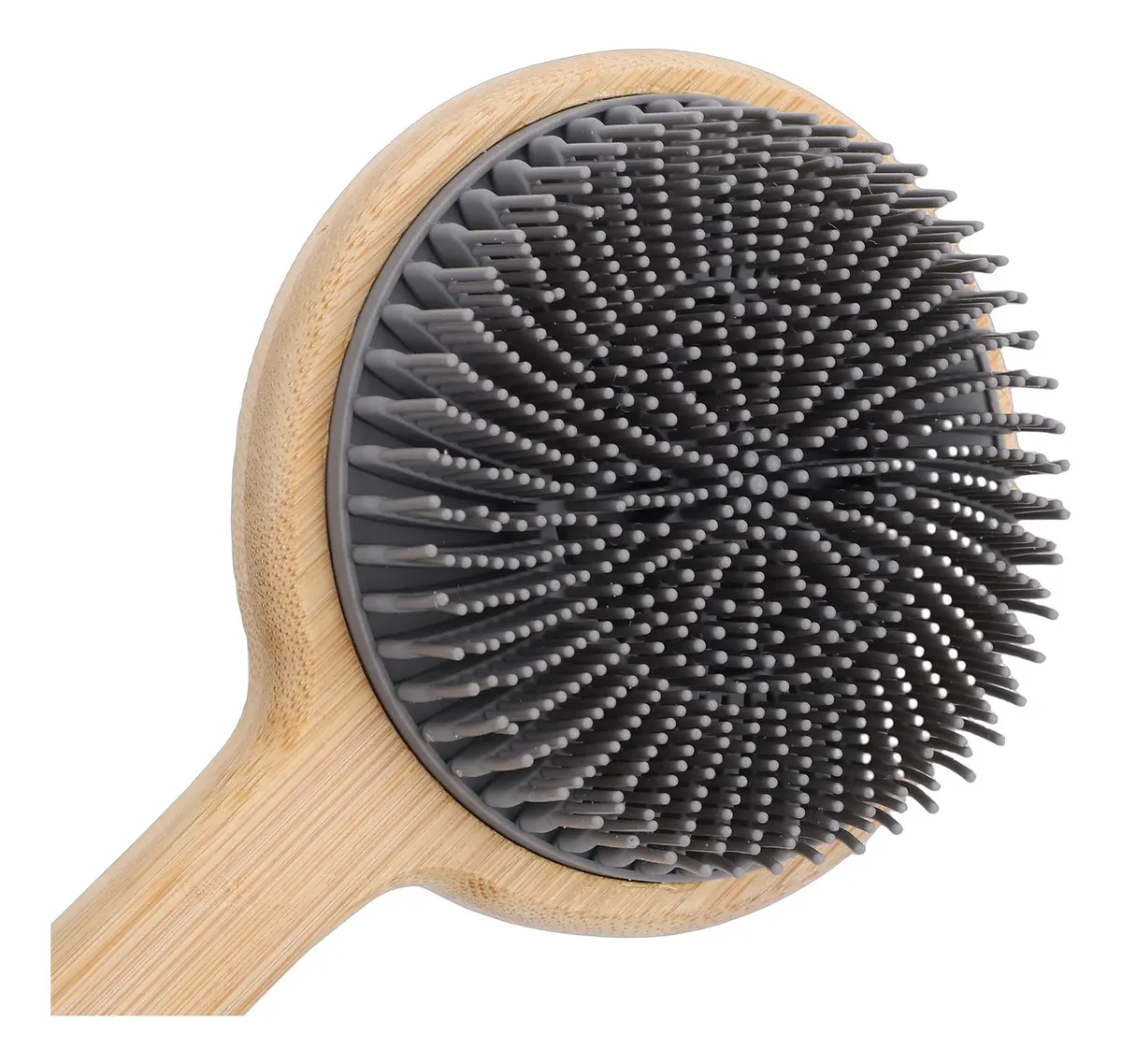 Bamboo Long Handle Shower Back Brush Double Sided Body Exfoliating scrubber