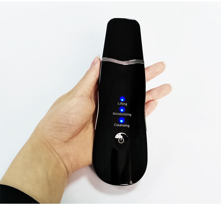 Wireless Use Ultrasonic Facial Skin Scrubber Pore Cleaner Machine