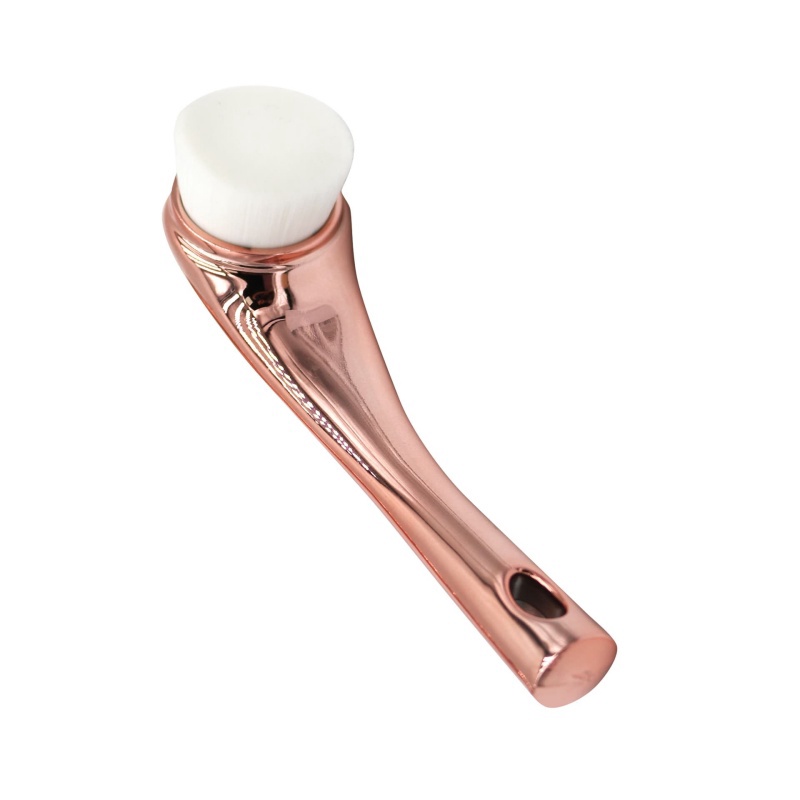 Premium Rose Gold Facial Exfoliating Brush Easy Grip Handle