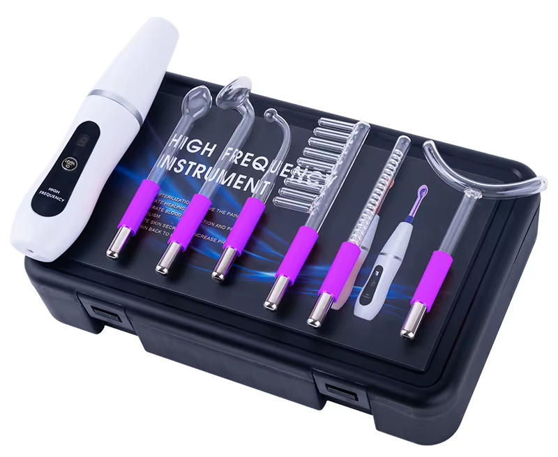 Wireless 6-in-1 Neon & Argon High Frequency Electrotherapy Face Body Wand