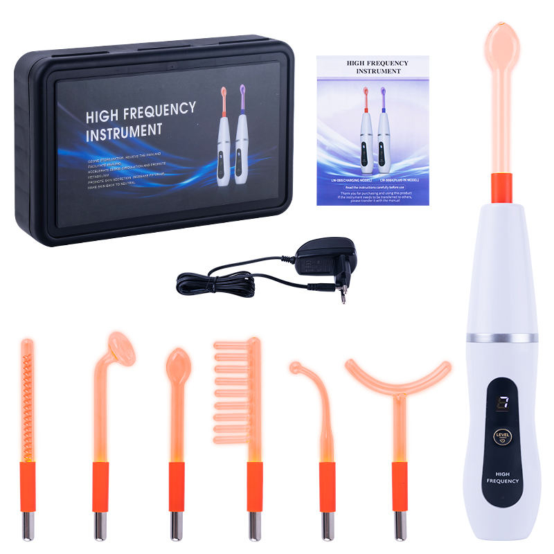 Wireless 6-in-1 Neon & Argon High Frequency Electrotherapy Face Body Wand