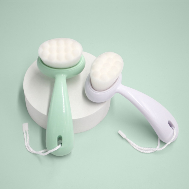 Soft Nano‑fiber Bristle Face Scrubber Deep Pore Exfoliating Washing Brush