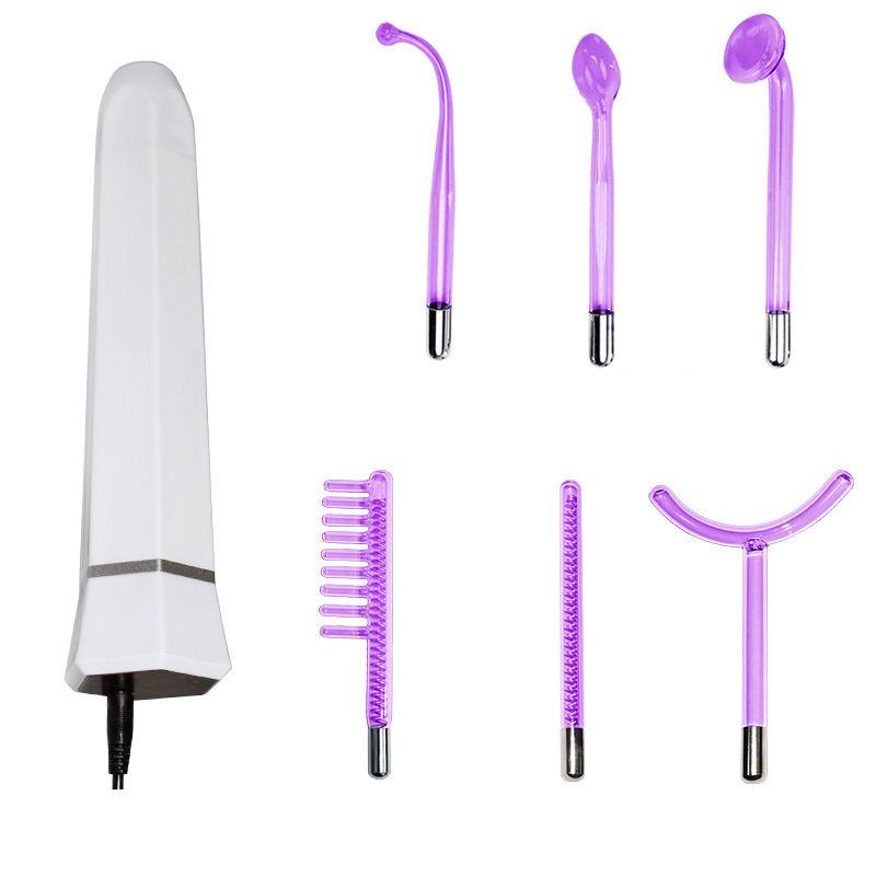 4-7pcs Darsonvals Instrument Alta Frecuencia Facial Wand for Acne Spot Freckle Reduce 