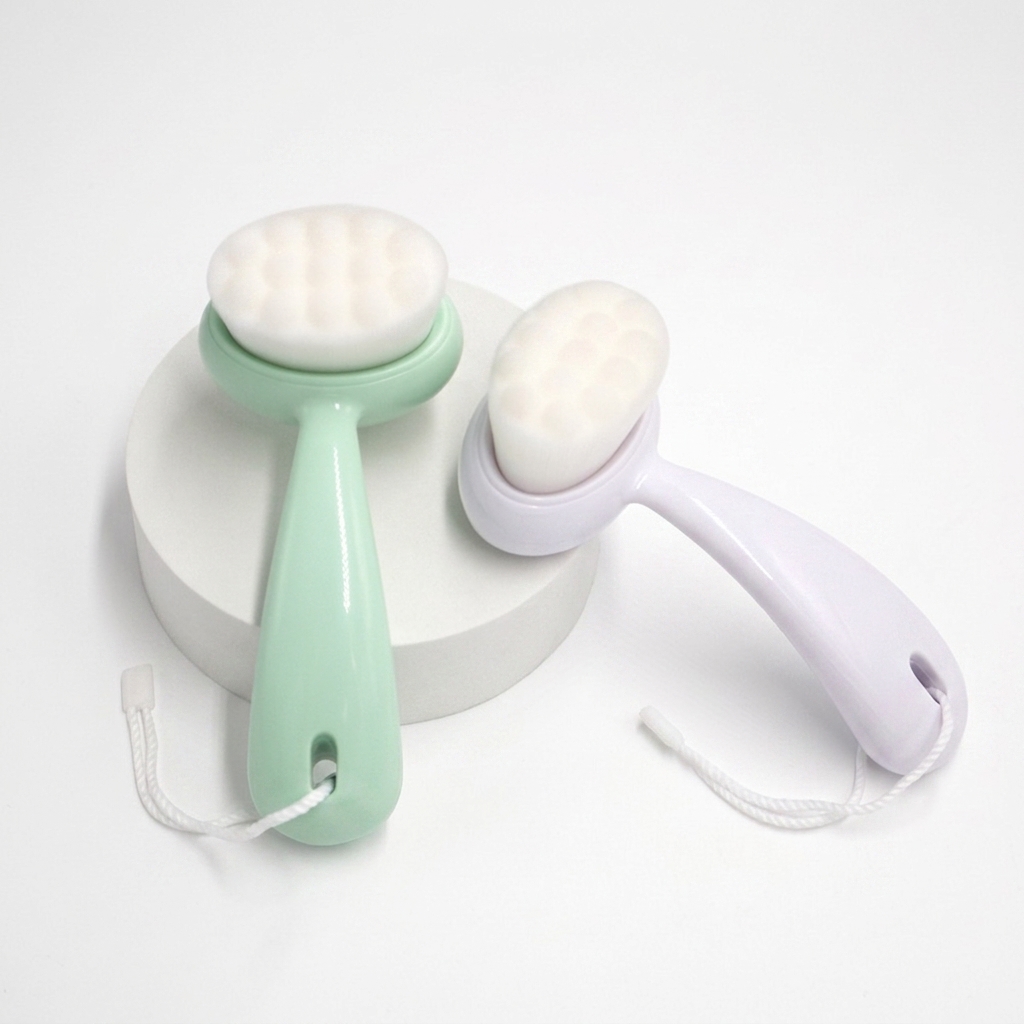 Soft Nano‑fiber Bristle Face Scrubber Deep Pore Exfoliating Washing Brush