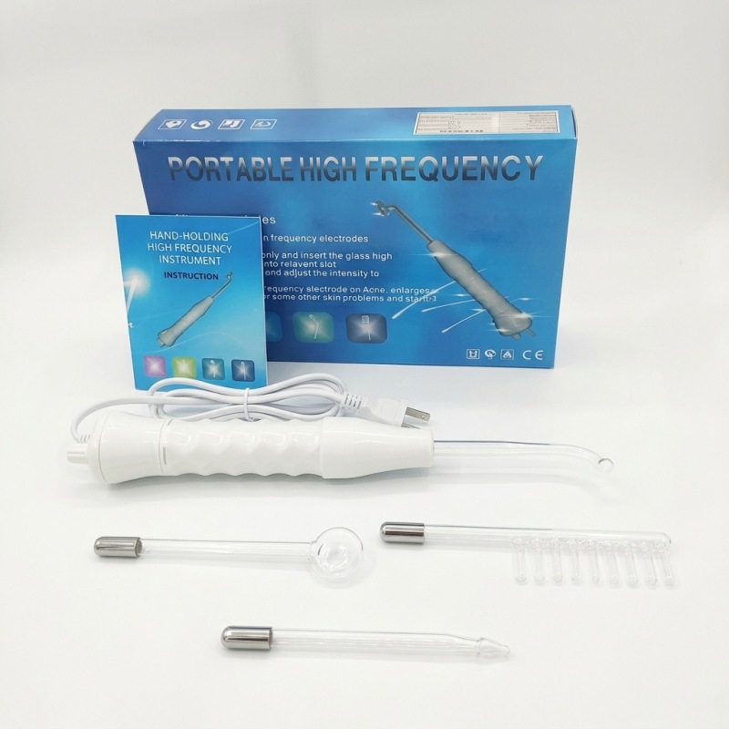 Professional 4in1 High Frequency Facial Scalp Wand Machine Home Salon Spa Use