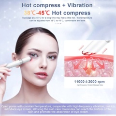 EMS Eye Massager Beauty Wand with Red Blue Light for Under Eye Care