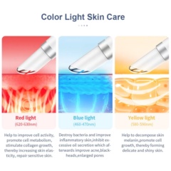 EMS Eye Massager Beauty Wand with Red Blue Light for Under Eye Care