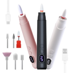 Portable 5 Speed Manicure Pedicure Nail File Machine with 6pcs Nail Drill Bits