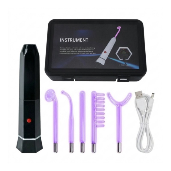 12W Power Cordless Portable High Frequency Neon Argon Wand Kit