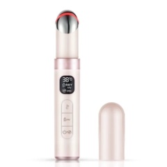 EMS Eye Massager Beauty Wand with Red Blue Light for Under Eye Care