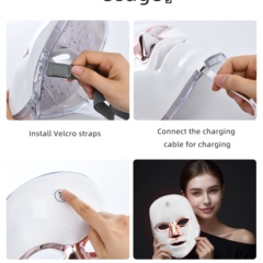 Wireless 7 Color LED Photon Beauty Facial Mask  Skin Renew and Acne Treatment