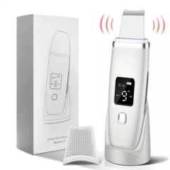 Wholesale Ultrasonic Skin Scrubber with Charging Base & LCD Screen