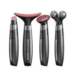 Wholesale 4-in-1 EMS Face & Neck Lifting Massager with Interchangeable Heads